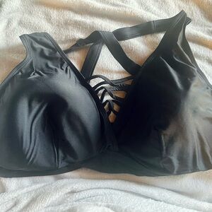 Torrid Plus Size Black Strappy Women's Swim Bikini Top size 3 (22/24 3x)